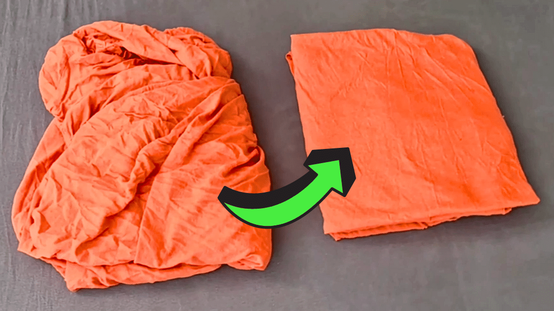 How to Fold a Bed Sheet in 12 Seconds | DIY Joy Projects and Crafts Ideas