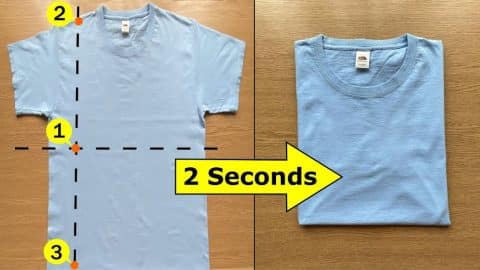 How to Fold a Shirt in 2 Seconds | DIY Joy Projects and Crafts Ideas