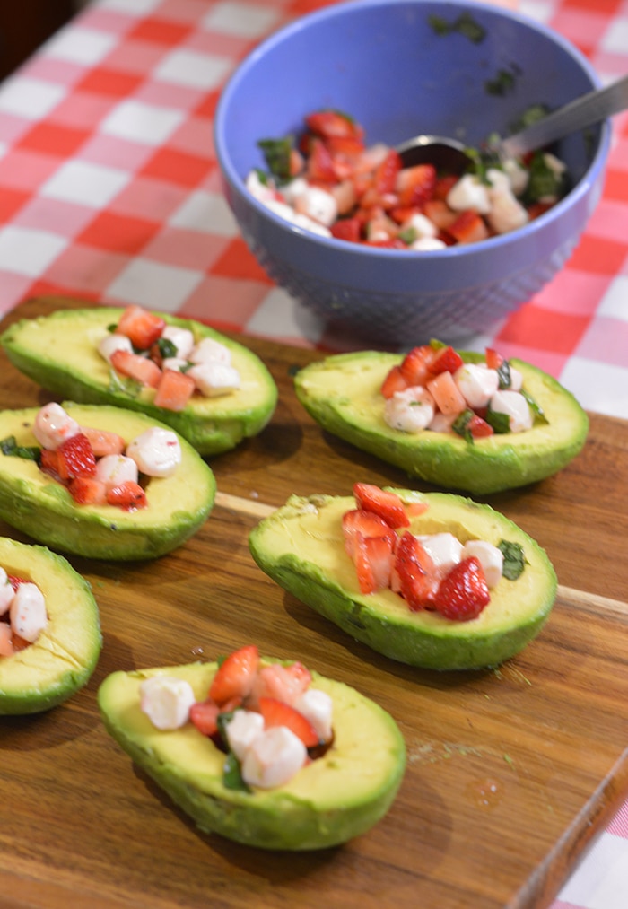 How to Make Caprese Salad With Strawberry Avocado Stuffing