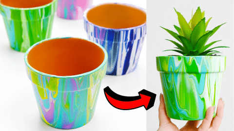 How to Pour Paint Terra Cotta Pots | DIY Joy Projects and Crafts Ideas