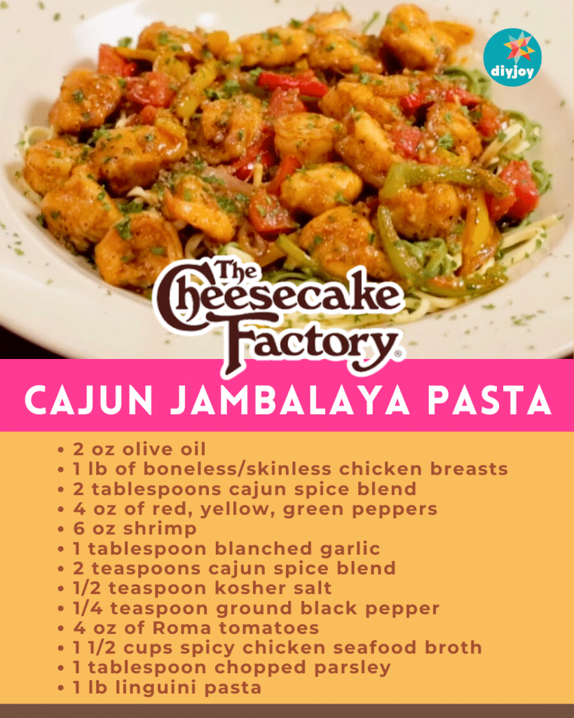 The Cheesecake Factory Cajun Jambalaya Pasta
