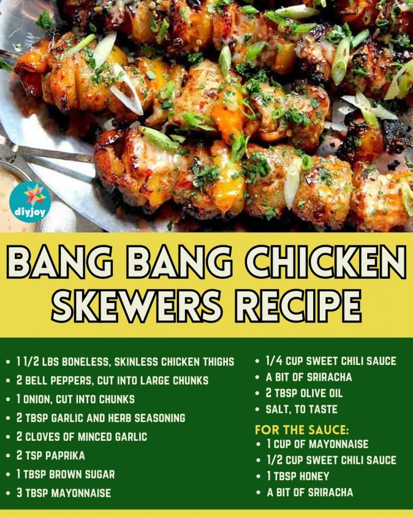 Bang Bang Chicken Skewers Recipe