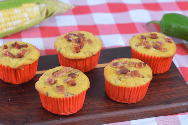 Bacon Green Chili Cornbread Muffin Recipe and YouTube Video