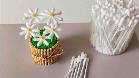 DIY Daisies Using Cotton Buds Tutorial | DIY Joy Projects and Crafts Ideas