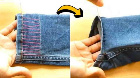 How To Shorten Jeans Length Without Cutting | DIY Joy Projects and Crafts Ideas