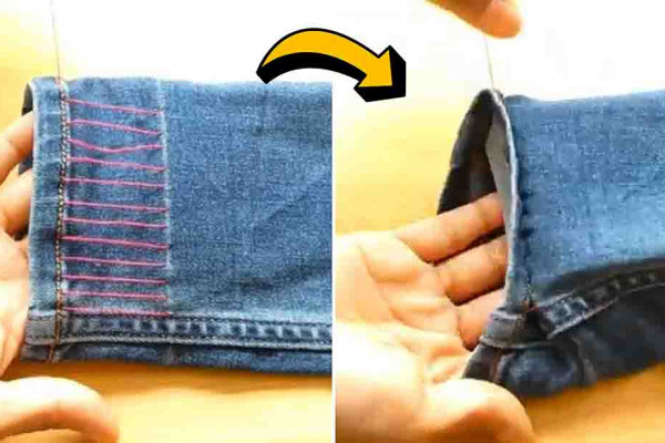 How To Shorten Jeans Length Without Cutting