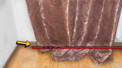 How to Shorten Curtains Without Taking Them Down | DIY Joy Projects and Crafts Ideas