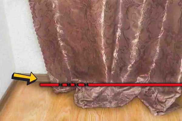How to Shorten Curtains Without Taking Them Down