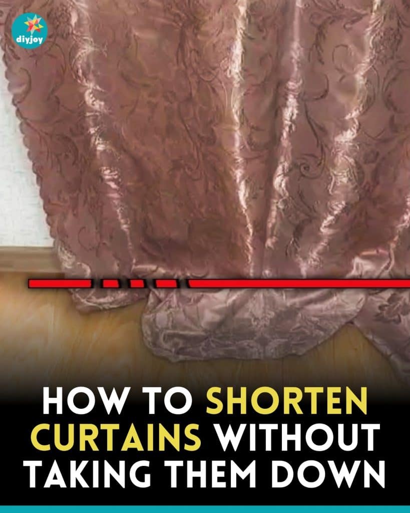 How to Shorten Curtains Without Taking Them Down