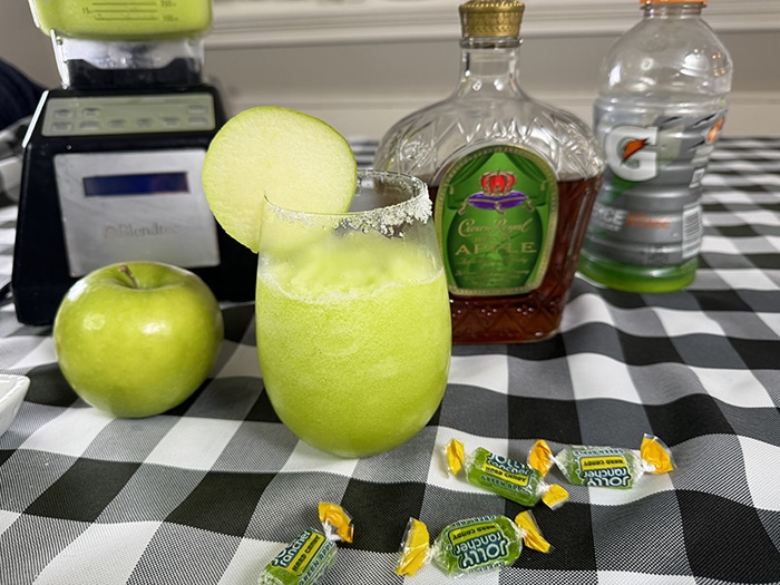 Jolly Rancher Boozy Cocktail Recipe Made With Crown Royal Apple and a Blender