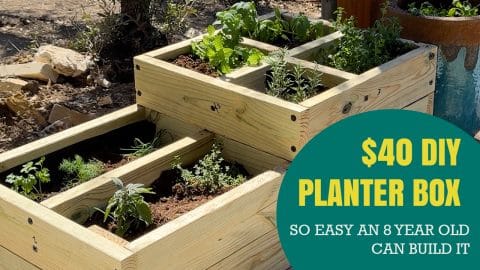 $40 Tiered DIY Planter Box | DIY Joy Projects and Crafts Ideas