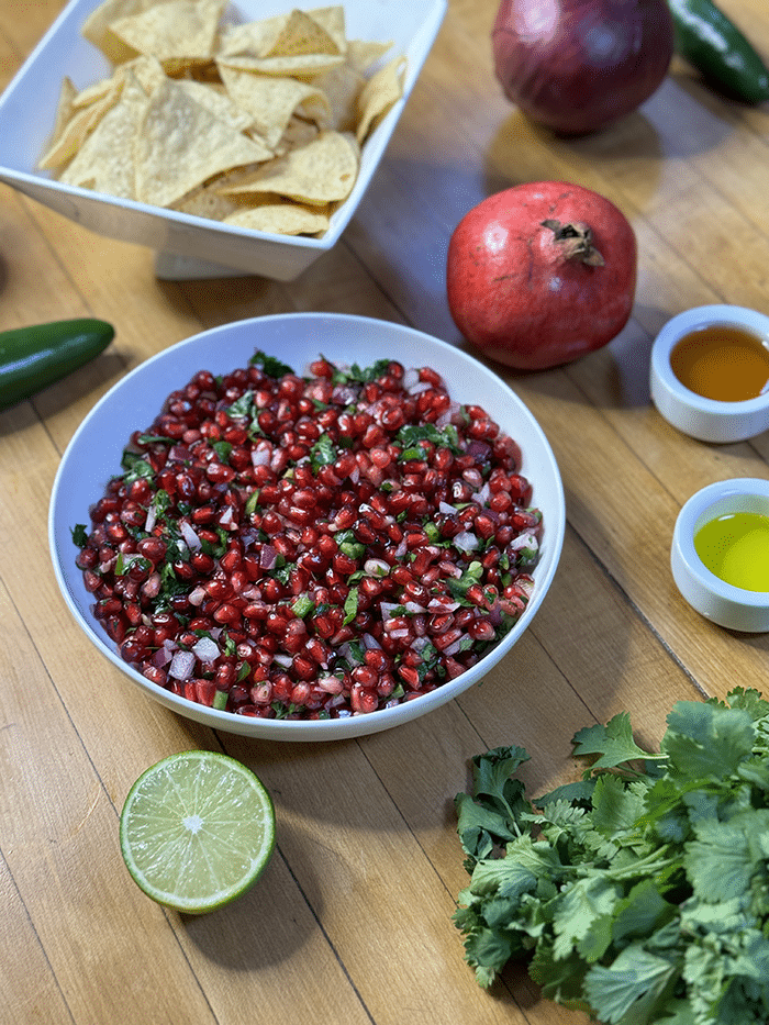 Pomegranate Salsa | Easy and Quick Healthy Appetizer Idea or Fruit Salad Snack