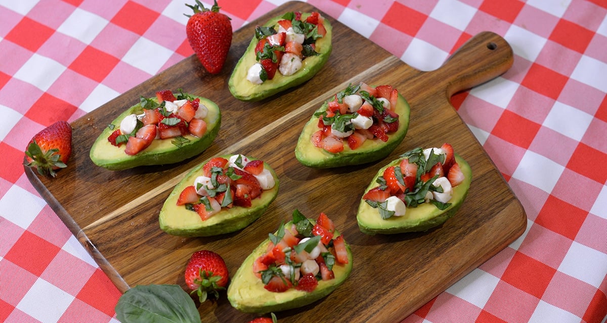 Strawberry Caprese Stuffed Avocados | DIY Joy Projects and Crafts Ideas