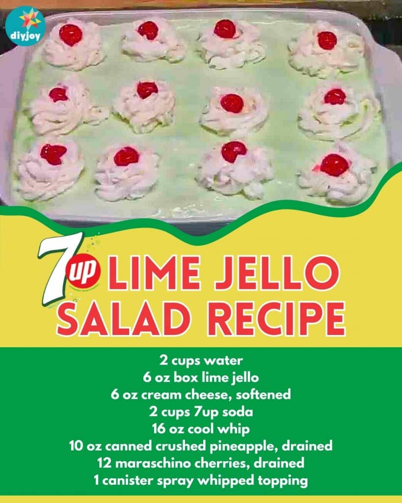 7UP Lime Jello Salad Recipe