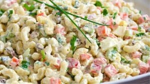 Creamy and Crunchy Macaroni Salad