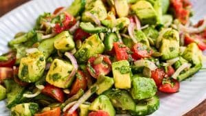 Cucumber Tomato Avocado Salad