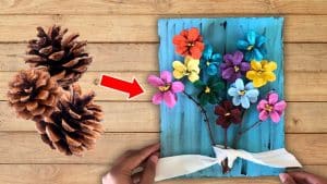 DIY Pine Cone Flowers