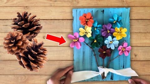 DIY Pine Cone Flowers | DIY Joy Projects and Crafts Ideas