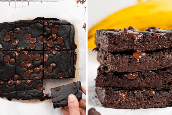 Easy 3-Ingredient Banana Brownies Recipe
