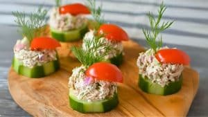 Easy Budget-Friendly Tuna Cucumber Appetizer