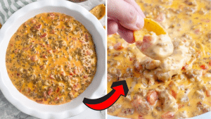 Easy 3-Ingredient Cheese Sausage Dip Recipe