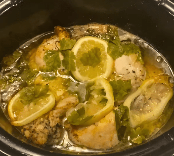 Easy Crockpot Lemon Butter Chicken Recipe