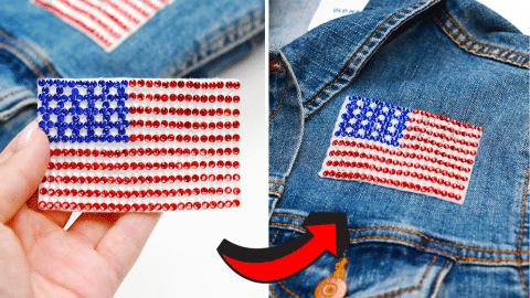 Easy DIY American Flag Rhinestone Patch Tutorial | DIY Joy Projects and Crafts Ideas