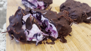 Easy Frozen Blueberry Chocolate Yogurt Recipe