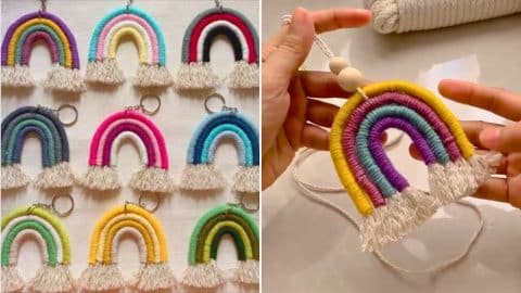 Easy Macrame Rainbow Tutorial | DIY Joy Projects and Crafts Ideas