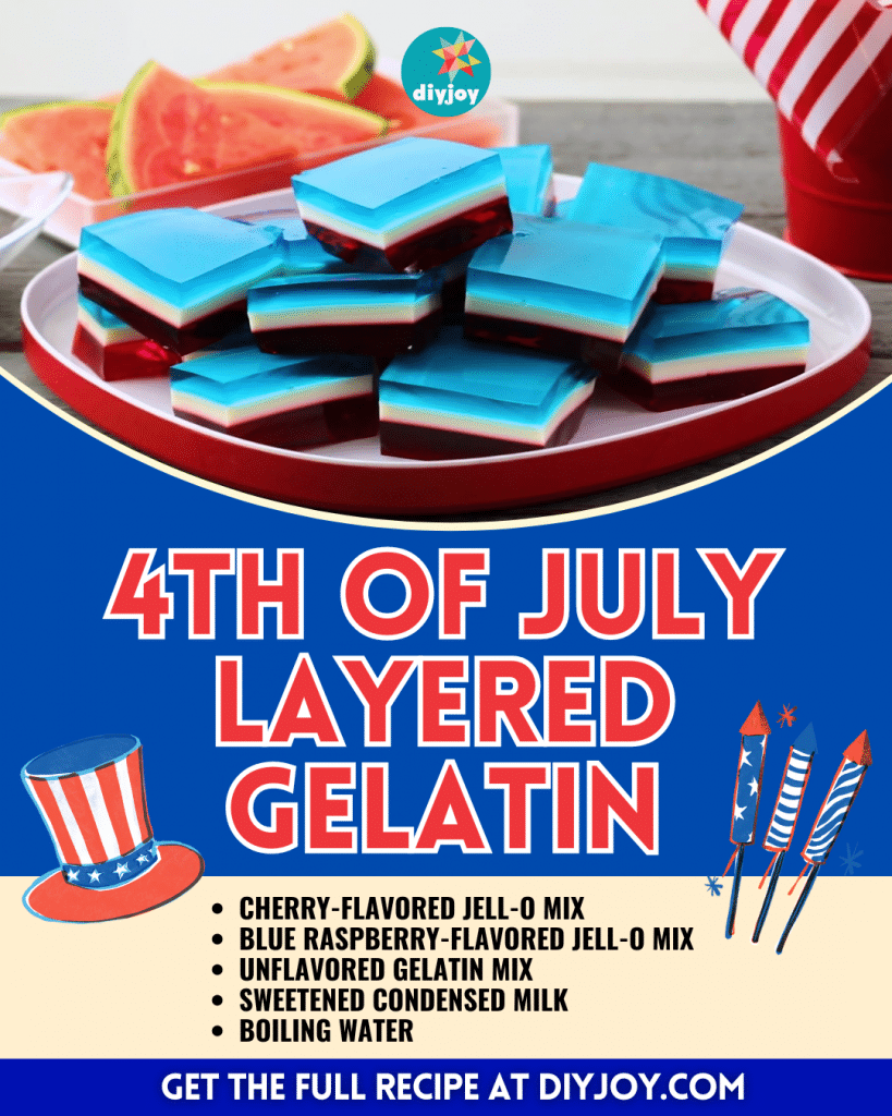 4th of july layered drink