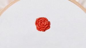 How to Embroider a Bullion Rose Stitch