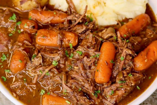 Super Easy Slow Cooker Pot Roast Recipe