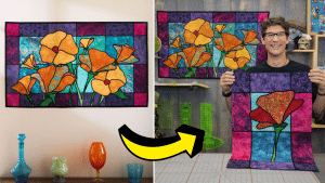 Traditional Stained Glass Rose Applique Tutorial