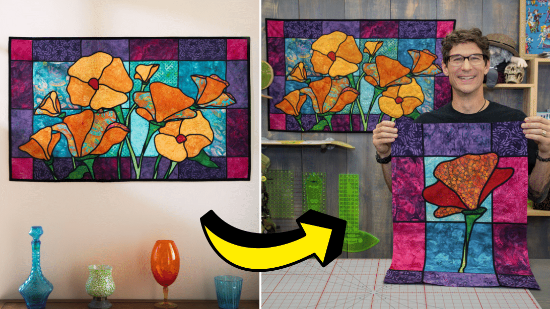 Traditional Stained Glass Rose Applique Tutorial | DIY Joy Projects and Crafts Ideas