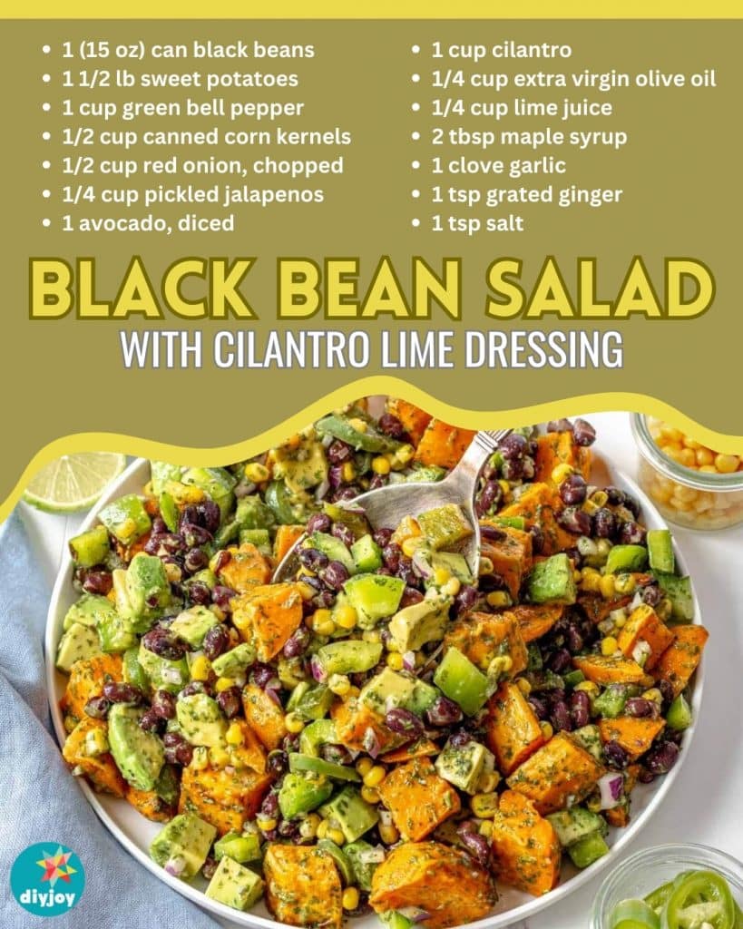 Black Bean Salad with Cilantro Lime Dressing