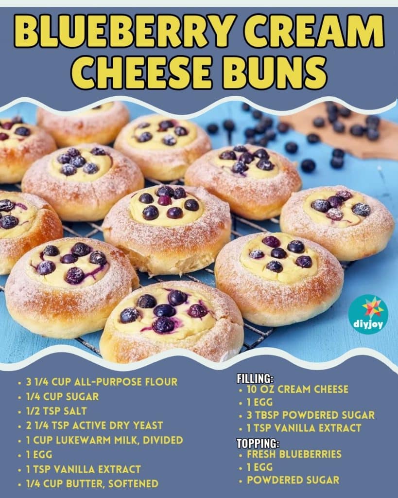 Blueberry Cream Cheese Buns Recipe