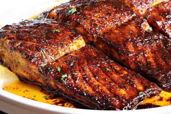 Brown Butter Glazed Old Bay Salmon