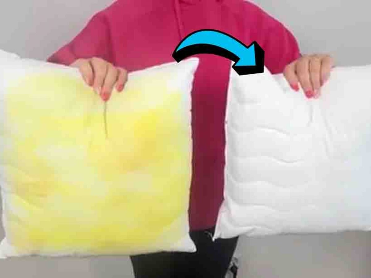 how to get rid of yellow stains on pillows