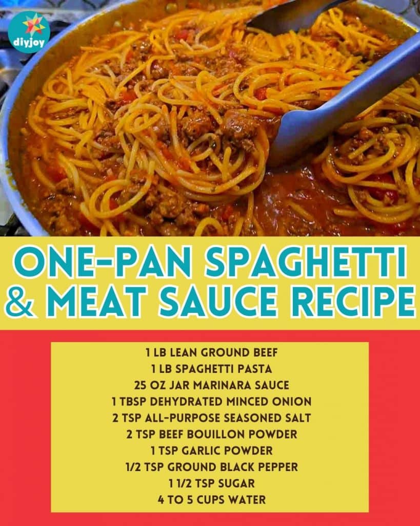 One-Pan Spaghetti & Meat Sauce Recipe
