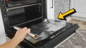 Oven Cleaning Hack Using Aluminum Foil