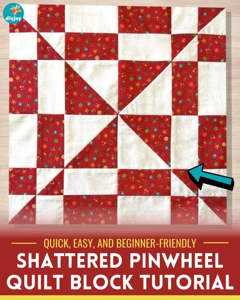 Shattered Pinwheel Quilt Block Tutorial