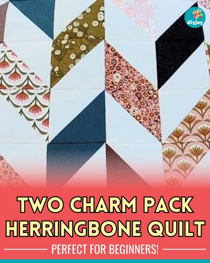 Two Charm Pack Herringbone Quilt