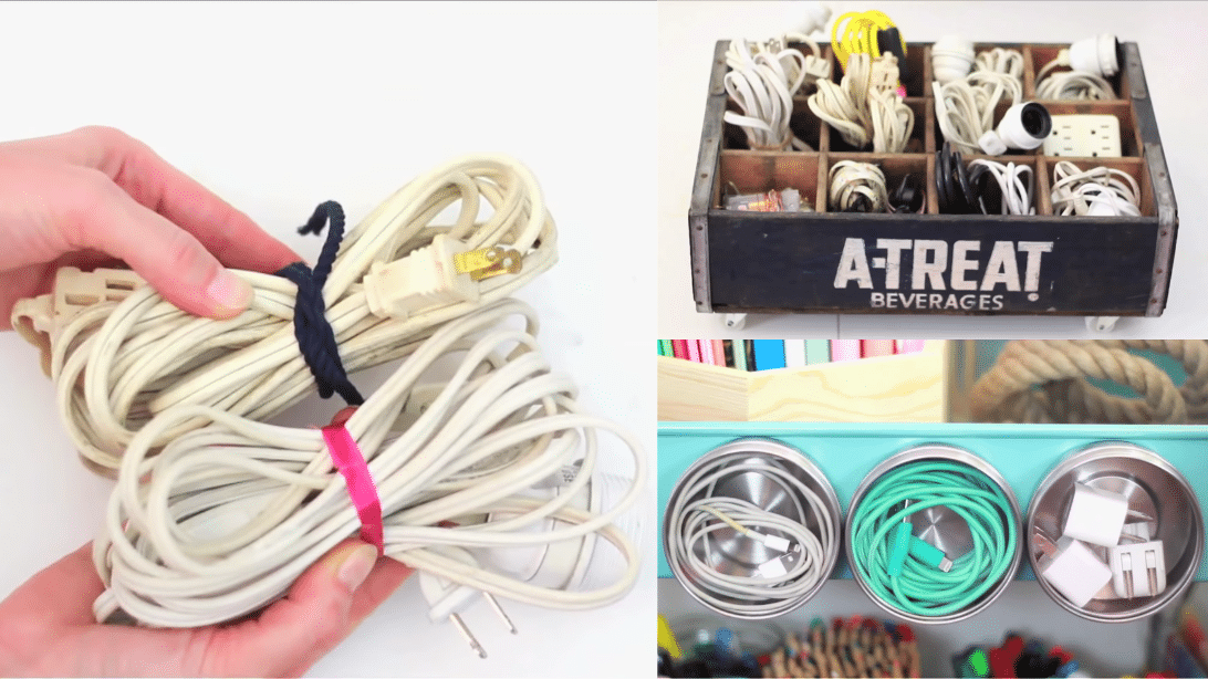 5 Wire Organization Hacks from Experts | DIY Joy Projects and Crafts Ideas