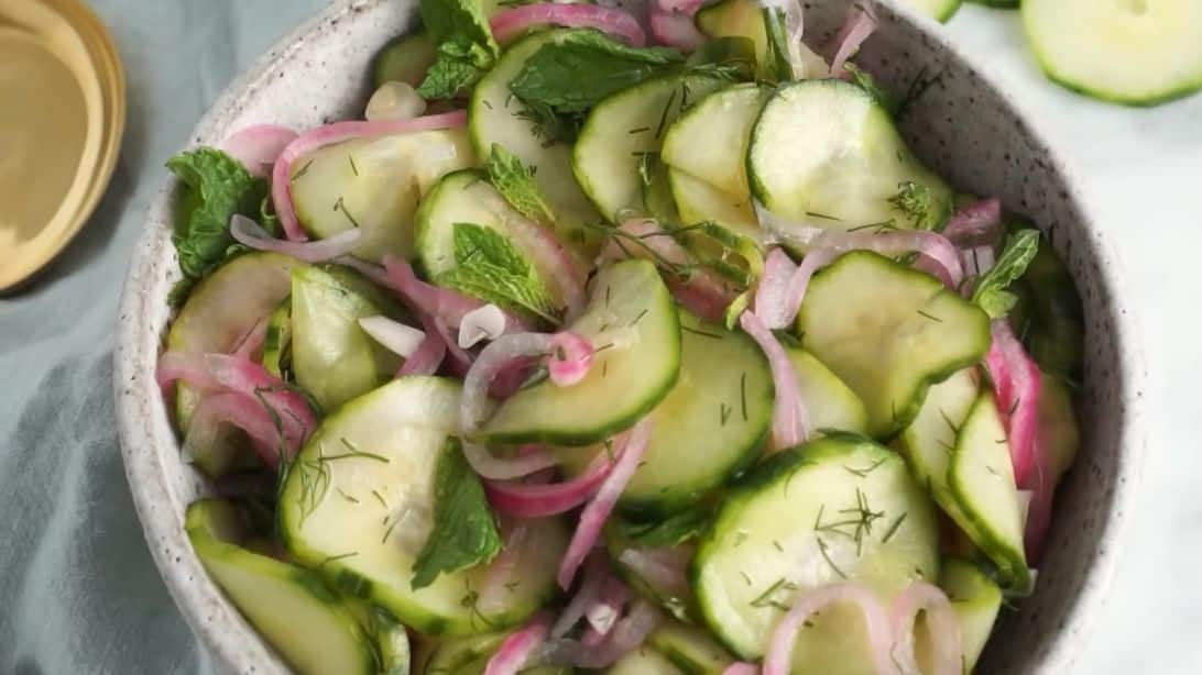 Easy Cucumber Salad Recipe | DIY Joy Projects and Crafts Ideas