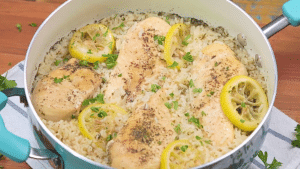 Easy One-Pot Lemon Herb Chicken & Rice Recipe