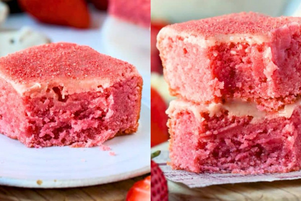 Easy Strawberry Brownies Recipe