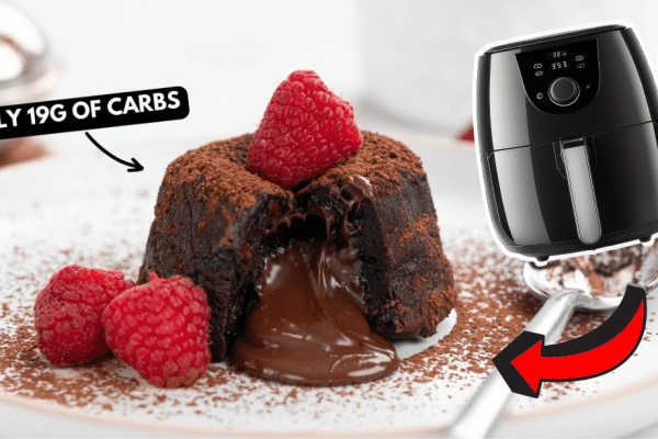 Healthy Air Fryer Chocolate Lava Cake Recipe