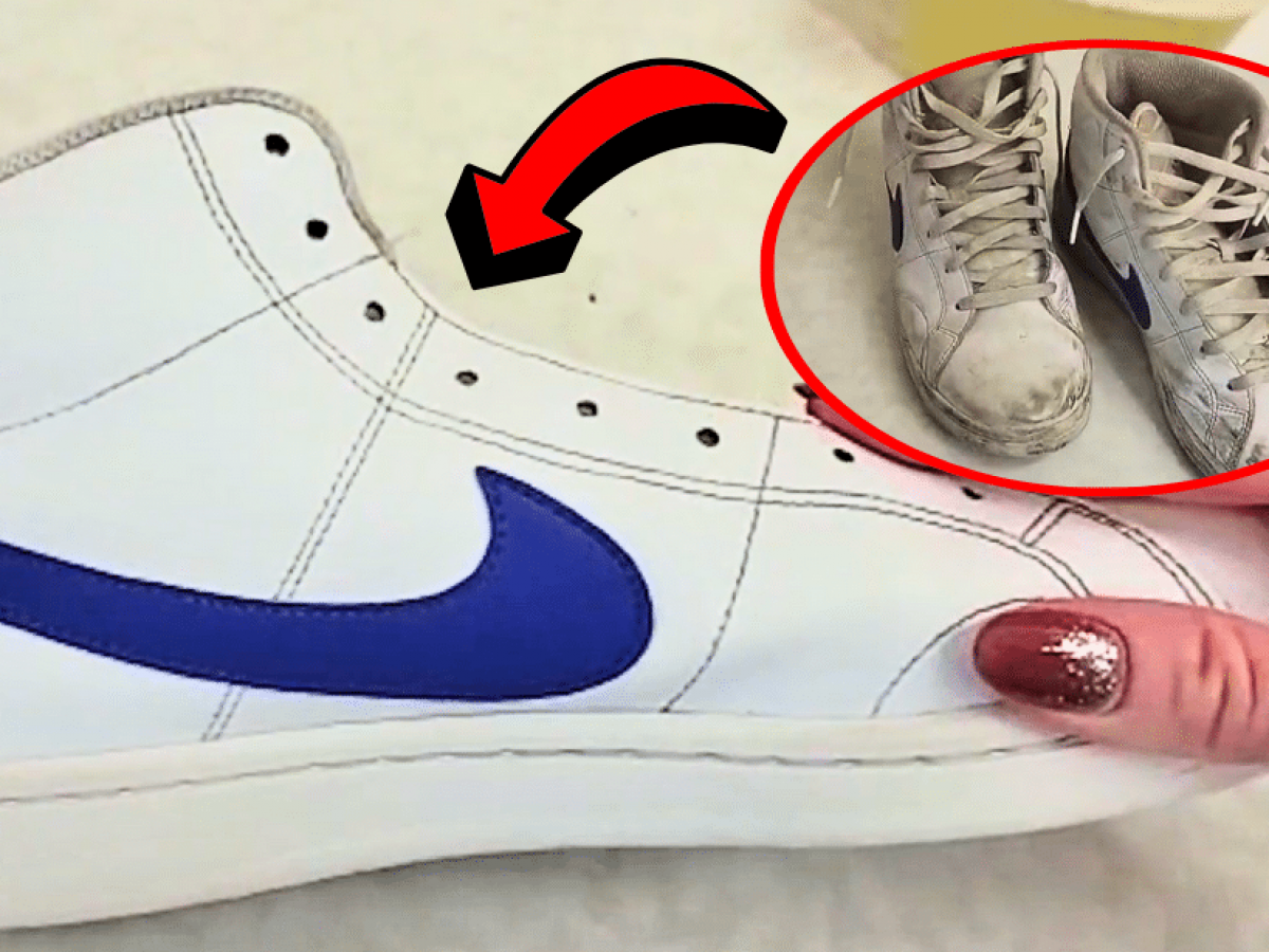 how to wash nike white shoes