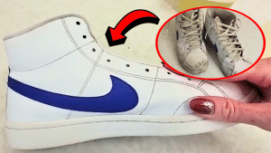 How to Clean White Shoes Using Dishwashing Tab