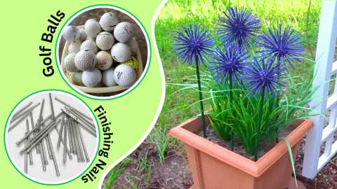 How to Make Allium Flowers Using Golf Balls and Nails - DIY Joy